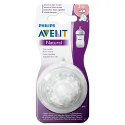 سرشیشه اونت AVENT طبیعی نچرال شماره ۳ دو عددی جریان متغییر +3