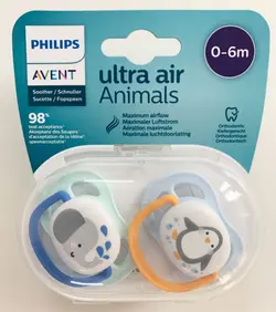 پستانک اولترا ایر اونت 0 تا 6 ماه Avent دو عددی