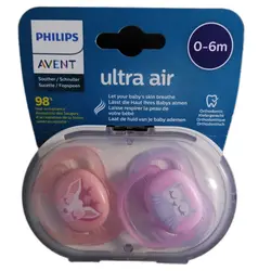 پستانک اولترا ایر اونت 0 تا 6 ماه Avent بسته دو عددی