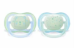 پستانک اولترا ایر اونت 0 تا 6 ماه Avent شب تاب Avent بسته دو عددی