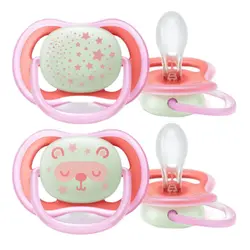 پستانک اولترا ایر اونت 6 تا 18 ماه Avent شب تاب بسته دو عددی