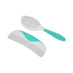 ست شانه و برس نوزاد سامر | سفید سبز