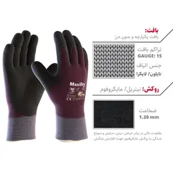 دستکش ATG مدل ضد مواد روغنی مکسی درای – زیرو