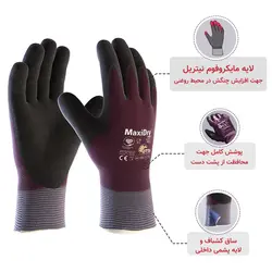 دستکش ATG مدل ضد مواد روغنی مکسی درای – زیرو