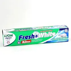 خمیر دندان لیون فرش اند وایت Lion Fresh & White مدل Fresh Cool Mint وزن 160 گرم