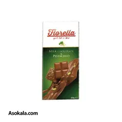 شکلات پسته ای فیورلا Fiorella Milk Chocolate & Pistachio وزن 80 گرم