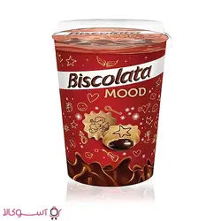 بیسکوییت شکلاتی لیوانی بیسکولاتا مدل biscolata mood وزن 125 گرم