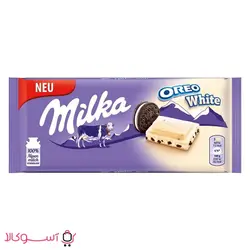 شکلات میلکا مدل white oreo بسته 100 گرمی
