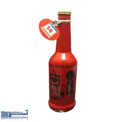 بطری شکلات ولنتاین قرمز و مشکی طرح love chocolate وزن 400 گرم