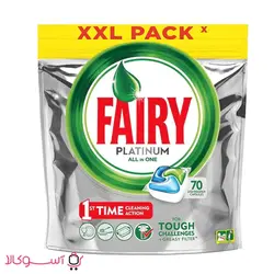 قرص ماشین ظرفشویی فیری مدل platinum بسته 72عددی