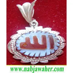 گردن اویز خط برجسته عقیق سه پوست کد 4030