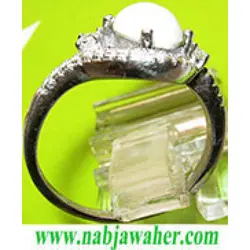 انگشتر نقره با نگین اصل خرمهره کد 1501