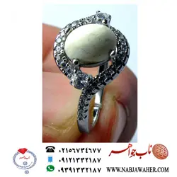 انگشتر نقره با نگین اصل خرمهره کد 1501