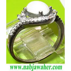 انگشتر نقره با نگین اصل خرمهره کد 1501