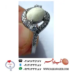 انگشتر نقره با نگین اصل خرمهره کد 1501