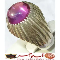 انگشتریاقوت سنتتیک یاسی با رکاب خیاره ای رحیم