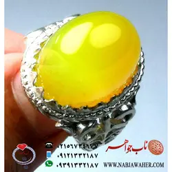 انگشتر عقیق زرد کد 526