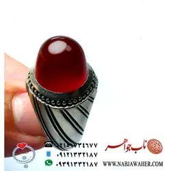 انگشتر عقیق سرخ آبدار کد 213