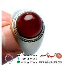 انگشتر عقیق سرخ یمنی کد 190