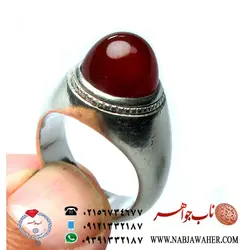 انگشتر عقیق سرخ یمنی کد 190