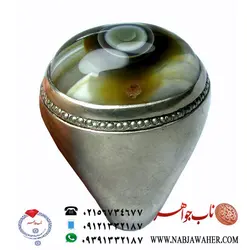 انگشتر فاخر عقیق باباغوری  کد1048