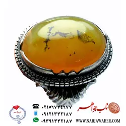 انگشتر فاخر عقیق زرد شجری کد 971