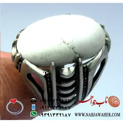 انگشتر فیروزه سفید نیشابوری کد 5054