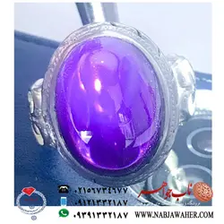 انگشتر لعل بنفش کد501