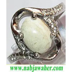 انگشتر نقره زنانه  با نگین اصل خرمهره کد 1492