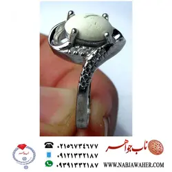 انگشتر نقره زنانه  با نگین اصل خرمهره کد 1492