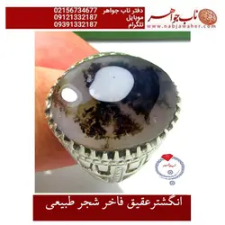 انگشترعقیق فاخر شجر طبیعی