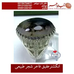 انگشترعقیق فاخر شجر طبیعی