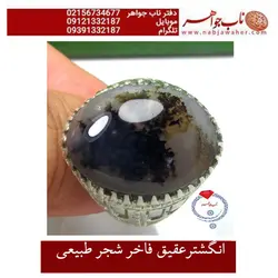 انگشترعقیق فاخر شجر طبیعی