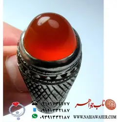 انگشترکهنه عقیق یمنی کد 868