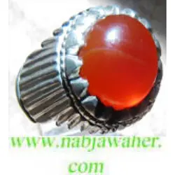 انگشتر عقیق سرخ یمنی کهنه ابدار