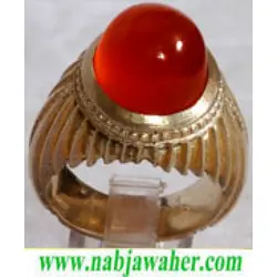 انگشتر عقیق آبدار یمنی کد 376