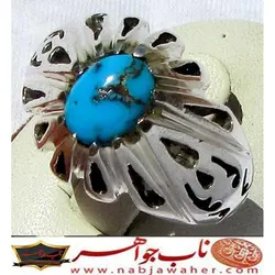 انگشترنفیس فیروزه شجرنیشابوری رنگ محک
