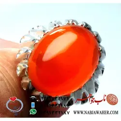 انگشتر اوپال سرخ سنتتیک  کد 5465