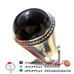انگشترعقیق جزع مشکی