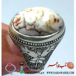 فیروزه سفید شجر نیشابوری و رکاب قلمزنی کد 5124