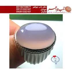 انگشترنفیس عقیق سوسنی یمانی تراش دامله درشت رکاب مرحوم محمد سعادت