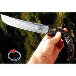 کارد شکاری دولب زنجان موزه ای دستساز و امضادار