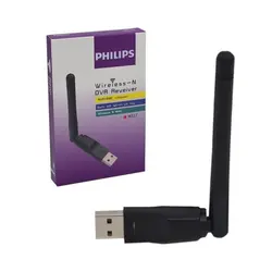 دانگل WiFi مدل PHILIPS W112 / آنتن دار / پهنای باند 150-300 مگابایت بر ثانیه / کیفیت عالی