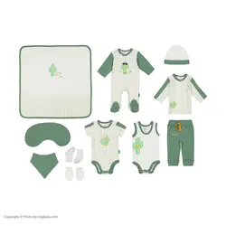 ست 13 تکه لباس نوزادی پسرانه نیلی مدل کاکتوس کد 3906