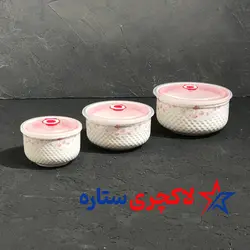 ظرف سه تیکه سرامیکی درب سوپاپ دار کوچک