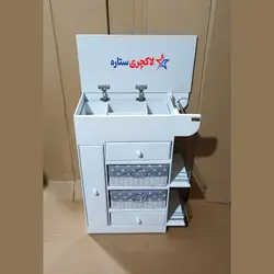 جاسیب زمینی پیاز و سوپرمارکت و جاقاشق چنگال تمام ام دی اف سفید