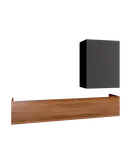 باکس دیواری تلویزیون طوسی قهوه ای تمام ام دی اف مینیمال مدل T.W002