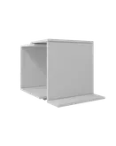 میز عسلی ام دی اف سفید دارای نوار پی وی سی مدل T.T.005