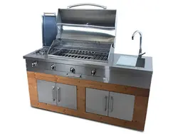 باربیکیو آشپزخانه تهران مدل سفارشی آیلند با طول 180 سانتی‌متر