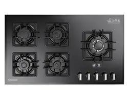 اجاق گاز صفحه‌ای پنج شعله درخشان مدل G612